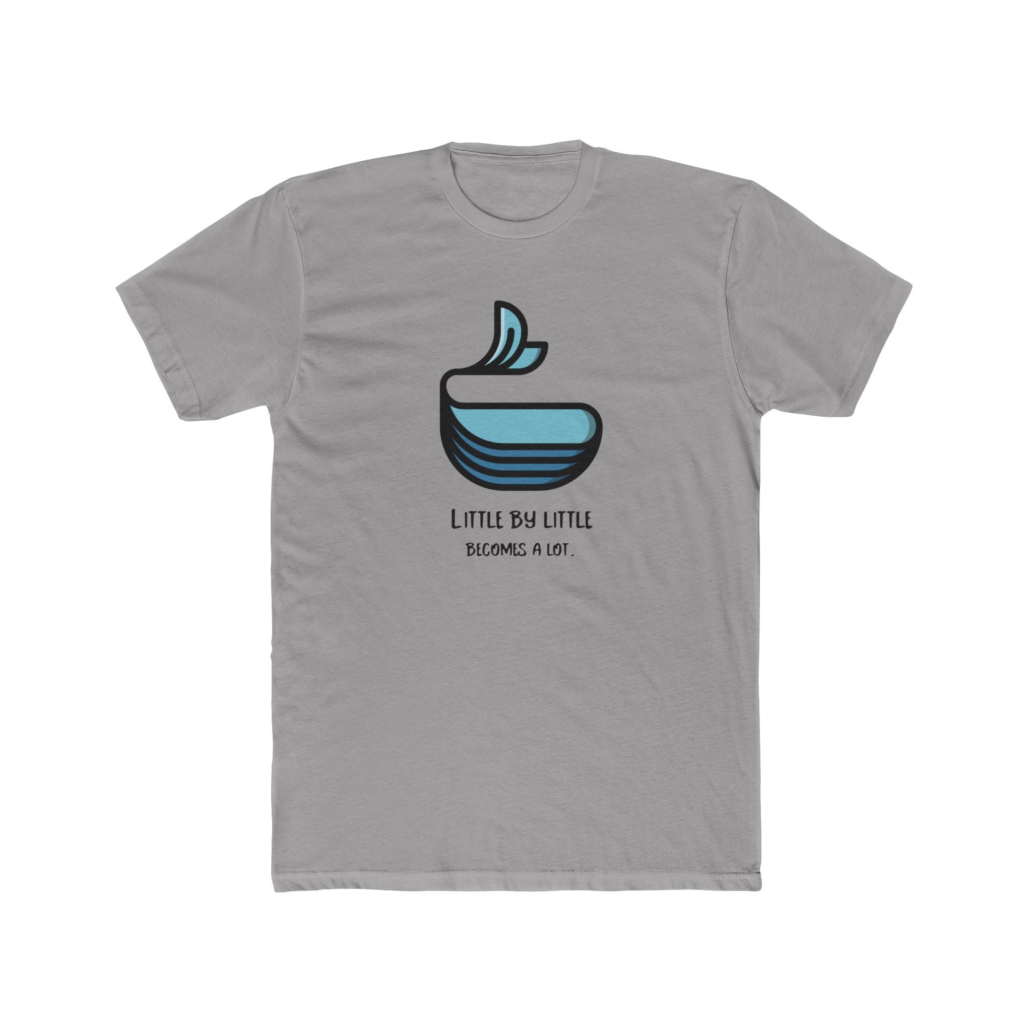 Unisex Cotton Crew Tee with Motivational Design - Little by Little, Casual Wear, Gift for Friends, Inspirational Shirt, Everyday Style