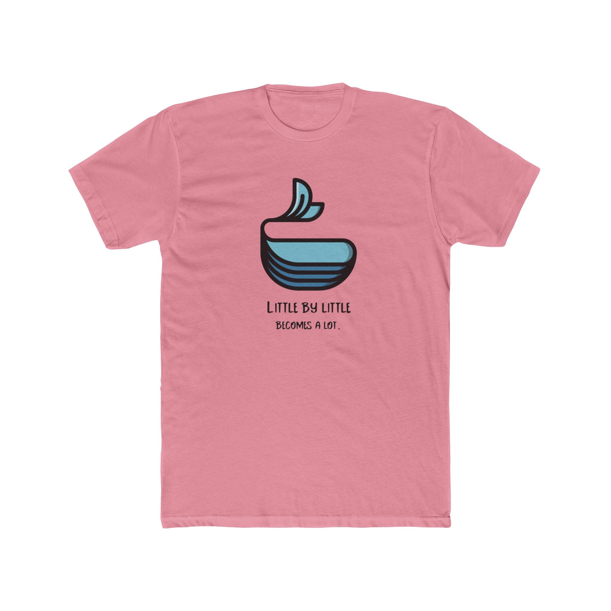 Unisex Cotton Crew Tee with Motivational Design - Little by Little, Casual Wear, Gift for Friends, Inspirational Shirt, Everyday Style