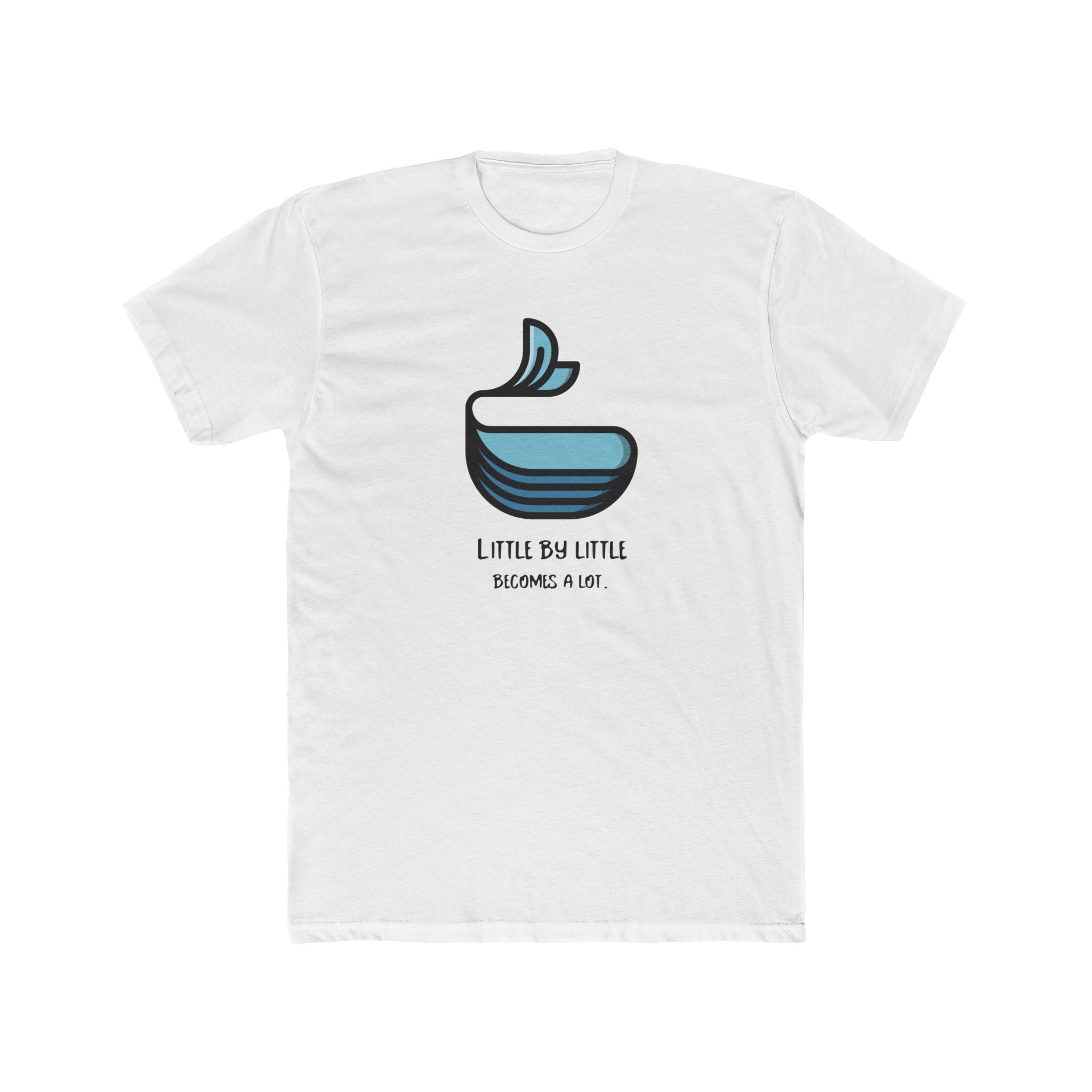 Unisex Cotton Crew Tee with Motivational Design - Little by Little, Casual Wear, Gift for Friends, Inspirational Shirt, Everyday Style